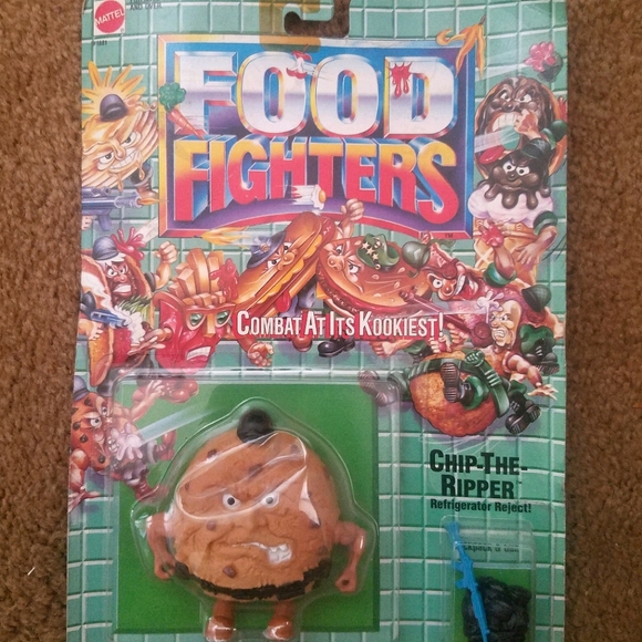 Vintage RARE 1988 Mattel Food Fighters "Chip The Ripper" Figure - Picture 3 of 6